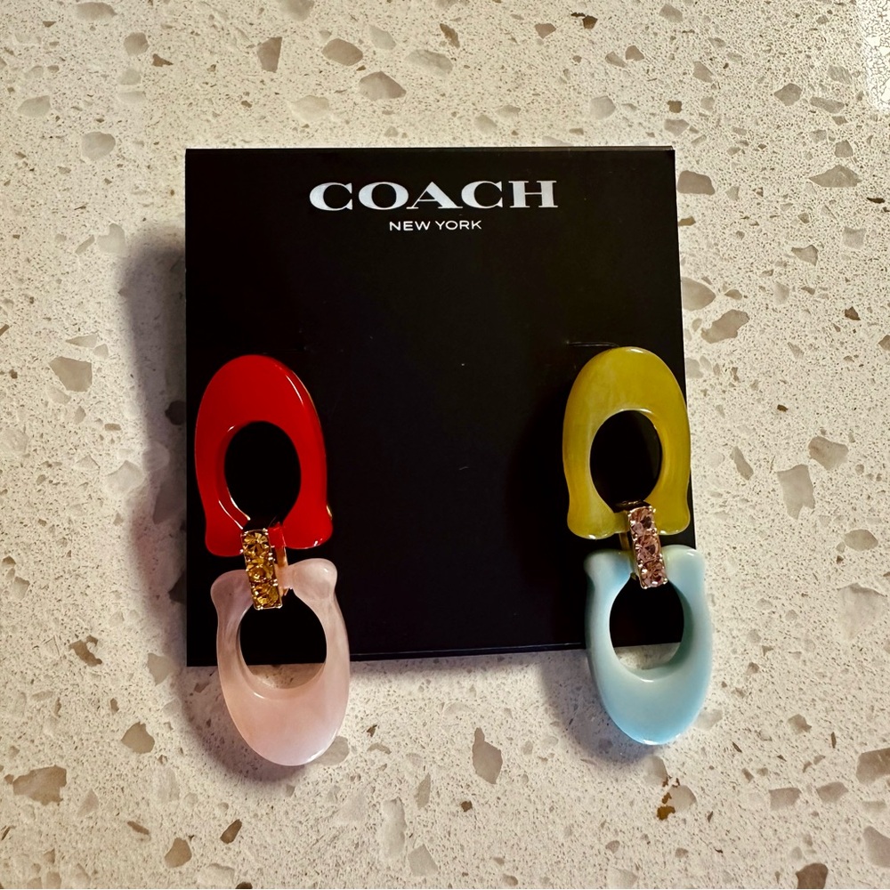 NEW Coach Signature C Earrings